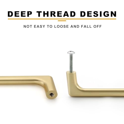 Image of Asidrama 6 Pack 7.5 Inch(192mm) Brushed Gold Cabinet Pulls Cabinet Handles Cupboard Handles Kitchen Cabinet Hardware for Cupboard Drawer Pulls
