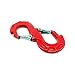 S-Shape Integrated Winch Quick Shackle for Car SUV Pickup Trailer Offroad Towing with 19800 lbs Rated Loading and 35300 lbs Break Strength (Red)
