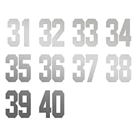 Amazon.co.jp: 番号 ステッカー 【タイプ5】 31～40番 縦25mm