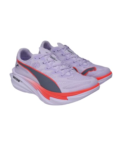 PUMA Deviate Nitro Elite 4 Chaussures de Running Chaussure de compétition Femmes Lilas - Light Lavender-Ultra Red-Inky Depths 39
