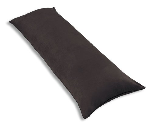 Newpoint International Inc. Microsuede Body Pillow Cover with Double Sided Zippers, Chocolate