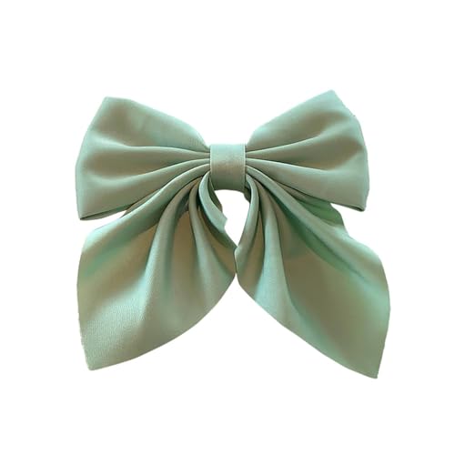 Pinzas para el pelo de peluquería, lazos grandes, accesorios vintage para mujeres, niñas, madreperla (verde, talla única)