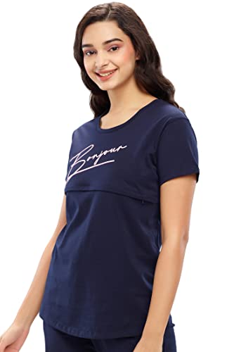Image of ZEYO Women's Cotton Solid Plain Feeding Regular Fit Top 5647