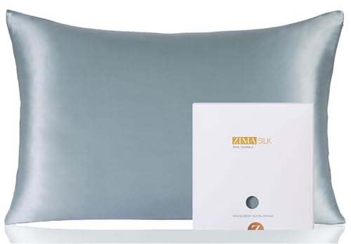 ZIMASILK Mulberry Silk Pillowcase 20"x26" Blue Haze