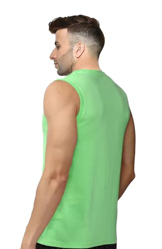 Image of Men's Sleeveless T-Shirt - 100% Pure Cotton, Nature Print - Comfortable Breathable Gym Tank Top