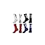 4 Pairs/Blackwhiteredblue