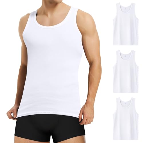 Mowenti Unterhemd Herren 3er Pack Tank Top Weiß Herren Unterhemden 100{7d41f12f7bd4c2a95968565ab4b3cd95c3d1ed7b556267b445630bcfa5ace83e} Baumwolle Muskelshirt Achselshirts Tanktop für Sport Gym Business M Mowenti Unterhemd Herren 3er Pack Tank Top Weiß Herren Unterhemden 100{7d41f12f7bd4c2a95968565ab4b3cd95c3d1ed7b556267b445630bcfa5ace83e} Baumwolle Muskelshirt Achselshirts Tanktop für Sport Gym Business M