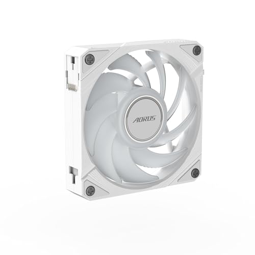 Image of AORUS EZ Chain Fan 120 ICE, 120mm Hydro Dynamic Bearing ARGB Computer Case Fan (Pack of 2)