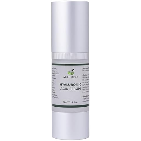 M.D. Blend Hyaluronic Acid Serum | Face Moisturizing Skincare Serum for Smooth Youthful Complexion | Professional Strength Hyaluronic With Retinol Alternative - 30ml Airless Pump Cover