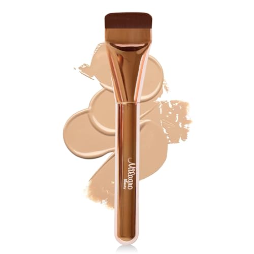 Milagro Beauty Premium Glass Skin Foundation Flat Brush for Liquid Makeup, Spatula Makeup Brush for blending liquid foundation and Cream, Densely Packed Bristles