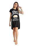 ropa para dormir mujer cordoba PIJAMAS DE LA SERIE FRIENDS --- Precioso camisón en color negro con el logo de la popular serie de Television de los 90 y un bonito estampado del famoso sofa con la frase "I’d rather be watching". Estos pijamas son perfectos para llevar durante todo el año y se pueden usar tanto como ropa de dormir como ropa cómoda para el verano.