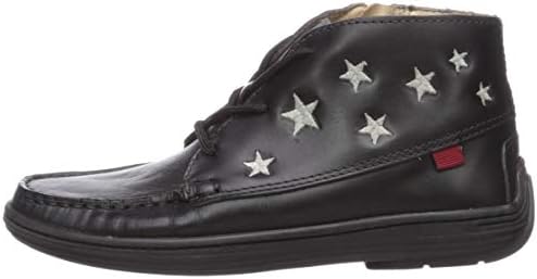 Marc Joseph New York Unisex-Kid's Leather Ankle Boot Embroidered Star Detail Loafer, Black Nappa, 5.5 M US Little Kid | Image 7