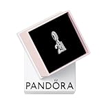 PANDORA 21st Celebration Dangle Charm - Compatible Moments - Sterling Silver with Clear Cubic Zirconia - Gift for Her - Jewelry for Women with Gift Box