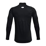 Under Armour Herren CG Armour Fitted Mock, enganliegendes Funktionsshirt, atmungsaktives Langarmshirt,Black / White,M - 3