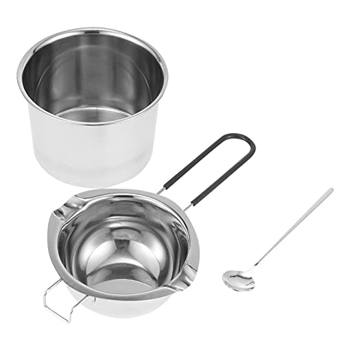 Hemoton 1set Stainless Steel Melting Pot for Chocolate Butter Cheese Double Boiler Ergonomic Handle Capacity for Candy and Melting Design
