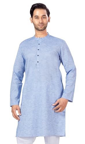 Image of Studio Shringaar Men's Cotton Relaxed Fit Straight Kurta