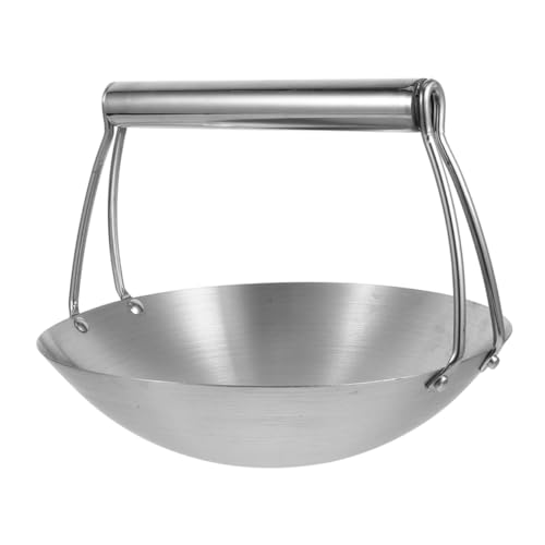 Wok de acero inoxidable con mango ergonómico miniatura 1