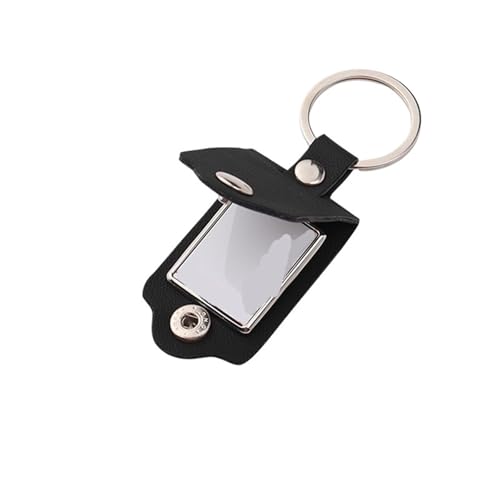 XYHTPP 3pcs PU Leather Keychain For Women Men DIY Photo