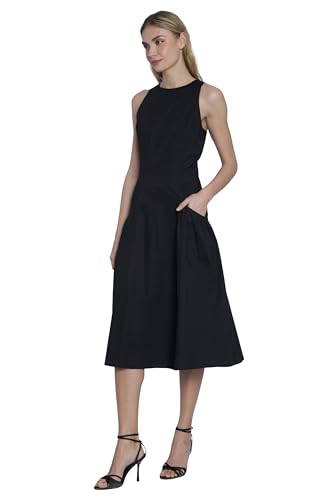 Image of Maggy London Women's Cotton Sleeveless Jewel Neck Dress for Women | Versatile Summer Dresses for Women