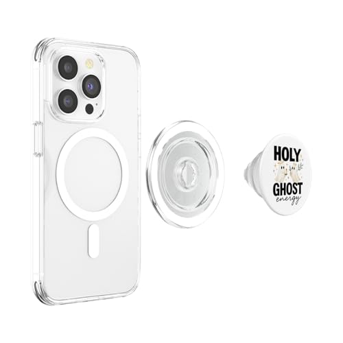 Holy Ghost Energy Cute Halo Ghosts Christian Halloween PopSockets PopGrip pour MagSafe – vue 3