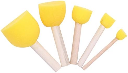 Laileya 5pcs Practical Assorted Round Paint DIY sponge Assorted sponge Foam Sponge Brush Set Painting Tools for Kids Painting Crafts and DIY