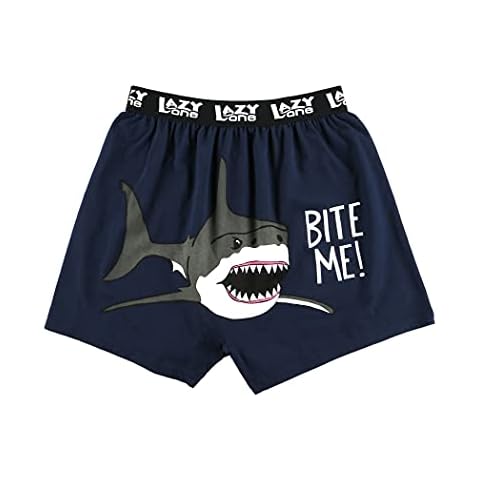 LazyOne Bite Me Shark Boxer Shorts Cover