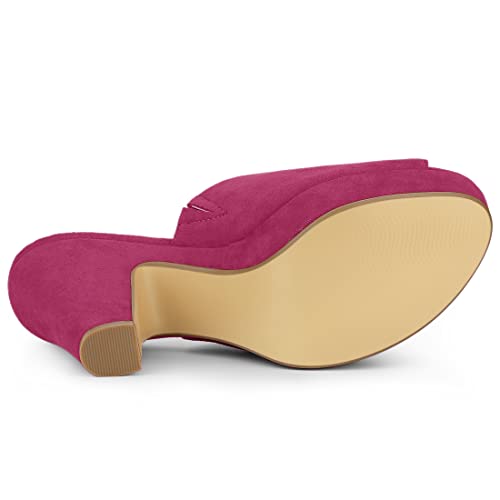 Image of Allegra K Women's Open Toe Platform Chunky Heel Slides Sandals | Party Sandals