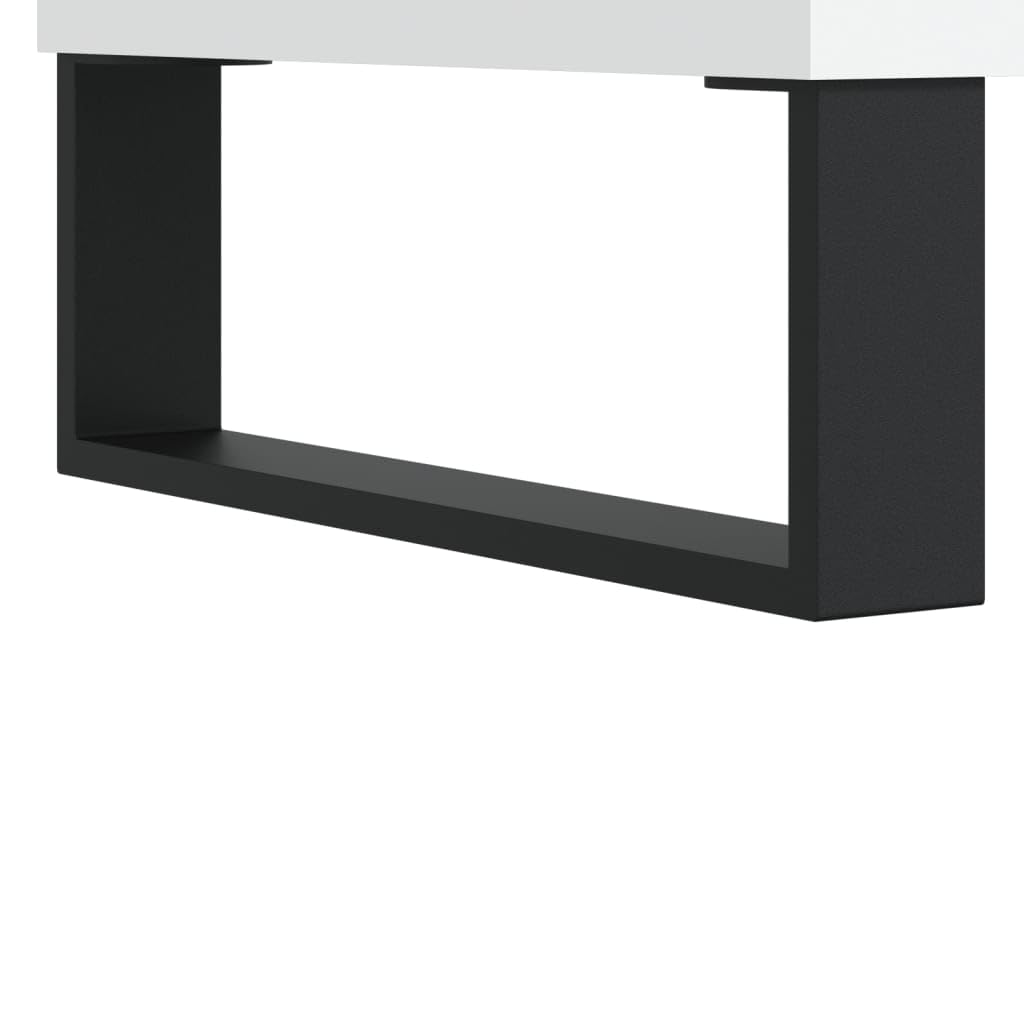 vidaXL Mobile Porta Dischi Bianco 100x38x48 cm in Legno Multistrato