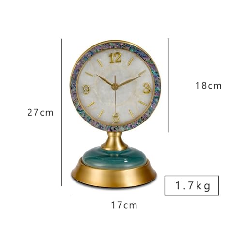 Reloj latón para el hogar con acabados elegantes y vidrio HD nitidez 3