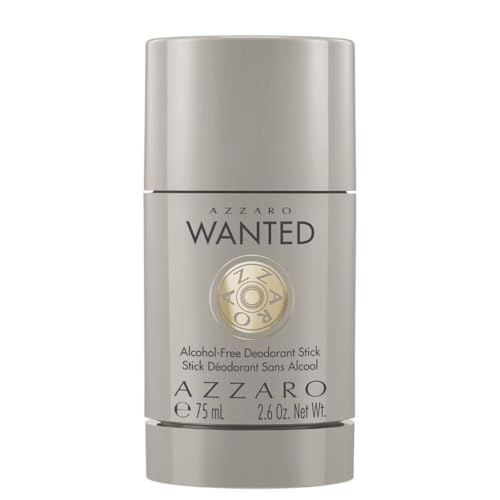 Azzaro - Déodorant Stick pour Hommes, Azzaro Wanted Eau de Toilette, Protection Longue Durée, Notes de Vétiver, Citron et Cardamome, Formule Douce et...