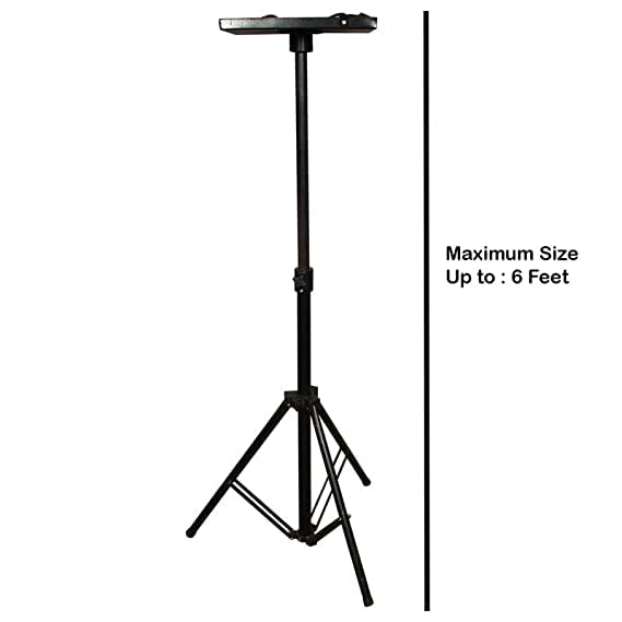 Image of Projector Floor Stand Min 4 ft - Max 6 ft Adjustable from The Ground with Holding Tray & Two Grip Belt- Design-11
