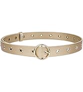 Sportmusies PU Leather Belts for Women, Fashion Soft Skinny Waist Belt for Jeans Dresses 3cm Wide