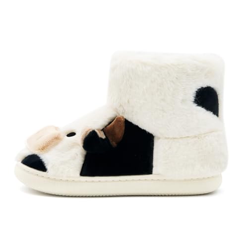 Image of Jerzmy Cute Animal Cow Pig Men Women House Slippers, Comfy Memory Foam Cloudy Soft Slippers Plush Home Shoes for Bedroom Living Room Indoor