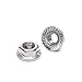 QXSKSLH 25 Pieces M8 Flange Nuts, M8-1.25mm Serrated Hex Flange Lock Nuts, 304 Stainless Steel,Plain Finish
