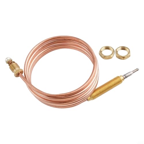 Sensor de termopar roscado M8 para uso en sistemas de seguridad de luz piloto de aparatos de gas, incluyendo chimeneas, estufas y hornos (150 cm)