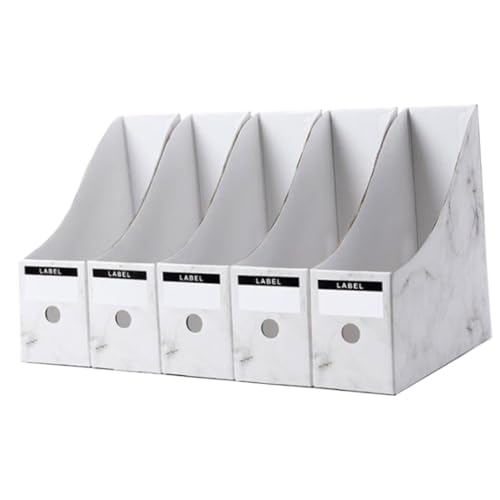 CONGARTENO 5個 ファイルオーガナイザー点 簡単設計 紙製デスクトップ収納ラック 学生 オフィス用 書類 雑誌 新聞整理に