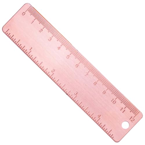 KICHOUSE エレ トな銅定規 12cm ストレート定規 学生用金属測定ツール