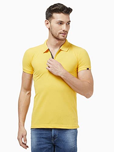 Image of Status Quo Men's Polo T-Shirt | Rich Cotton Blend | Slim Fit | All Day Comfort | Contrast Inner Placket | Polo Collar
