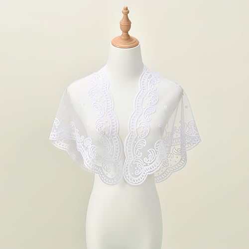 Our Lady of Virgin Mary Shawl Wrap Lace Triangle Scarf Hollow Mesh Embroidered Scarves Jerusalem Hijab Headscarf3