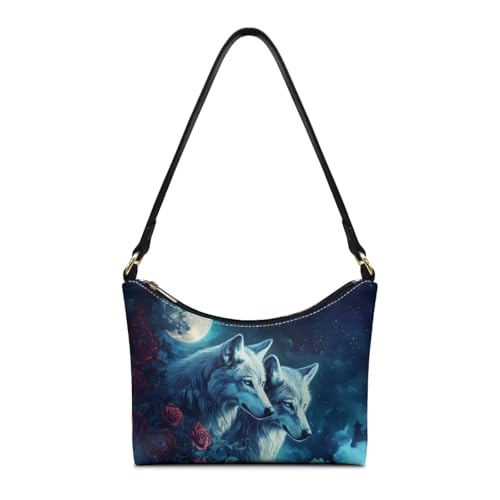 Image of Handbag for Women Leather Underam Shoulder Bag with Zipper Fashion Work Purse Waterproof Travel Wallet