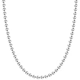 [新宿銀の蔵] シルバー 925 ボールチェーン 幅約3.0mm 長さ40～80cm (60cm) チェーン ネックレス メンズ レディース シンプル チェーンのみ