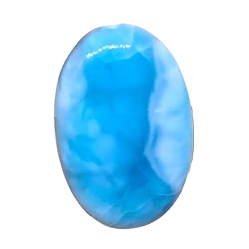 Larimar de forme ovale 36mm gemme naturelle pour pendentif artisanal et bague personnalisée diy