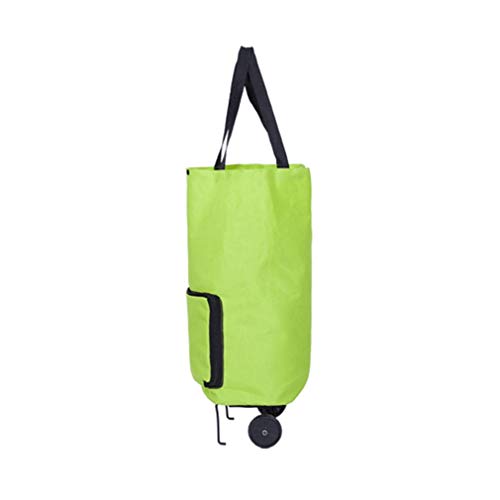 Nsdsb Einkaufstrolley, wasserdicht, Oxford-Gewebe, faltbar, Grün – Bild 5