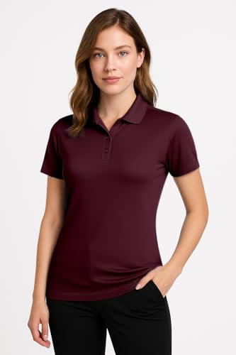 Image of Opna Women's Dry-Fit Golf Polo Shirts 3-Button Golf Polo's in 20 Colors XS-3XL Shirt