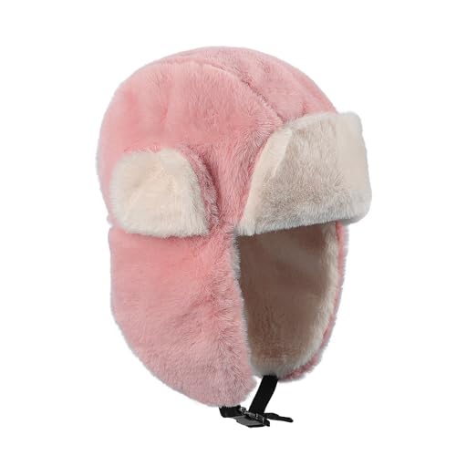 Kids Winter Trapper Hat Cozy Thermal Fleece Ushanka Earflap Cap Cute Windproof Fur Cap for Outdoor Ski Accessories3