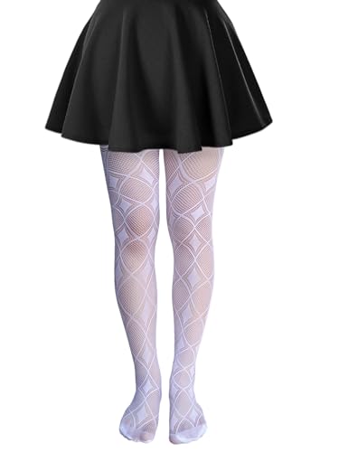 Image of VINICUNCA Women's Fishnet Stockings Lace Patterned Tights High Waist Pantyhose
