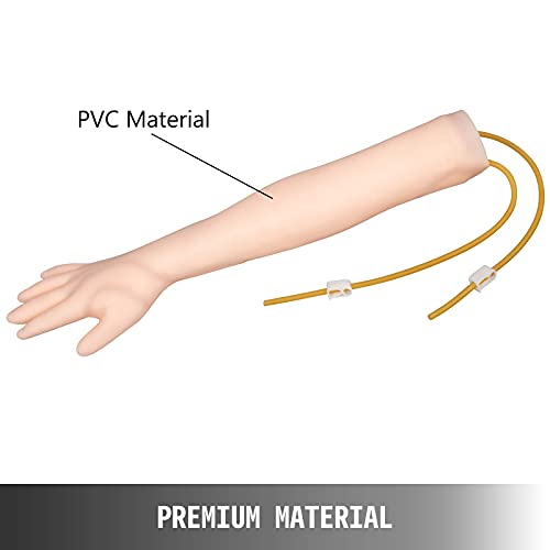 VEVOR Intravenous Practice Arm Kit Made of PVC, Latex Material Phlebotomy Arm with Infusion Stand, Practice Arm for Phlebotomy with a Storage Handbag, IV Practice Arm Kit for Venipuncture Practice