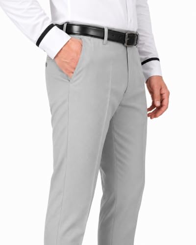 Image of Men's Slim Fit Formal Trousers | Office & Business Wear | Men's Solid Formal Pants (256)