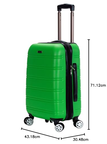 Image of Rockland Melbourne 3 Piece Abs Luggage Set, Green, One Size