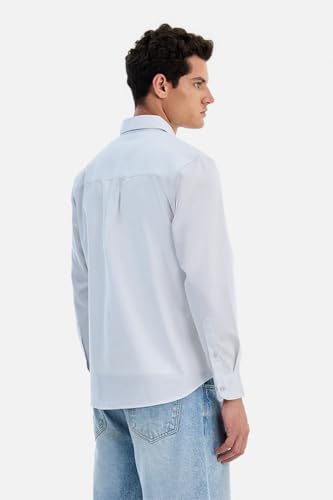 Image of SNITCH Men Casual & Formal Shirt | Regular Fit Full Sleeve Spread Collar Solid Style | 100% Cotton Breathable Woven Fabric for Everyday Wear & Stylish Office Outings